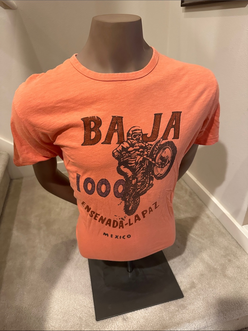 Lucky brand BAJA Graphic Tee in Coral Orange